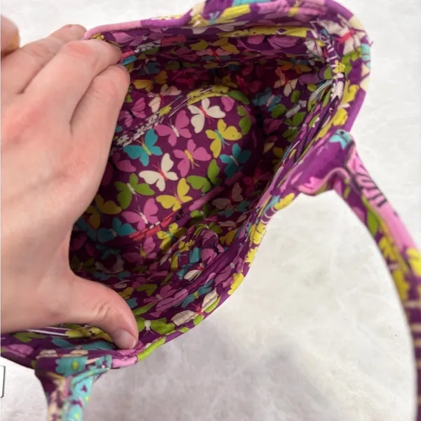 Vera‎ Bradley Purple Floral Quilted Tote Bag EUC - Image 6
