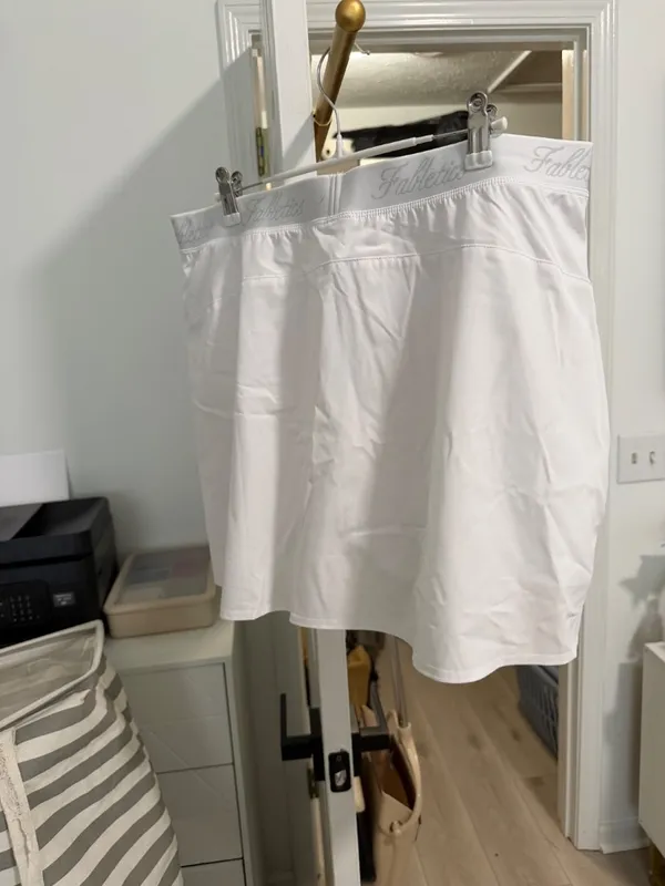 Fabletics White Woven Pocket Skirt with Built-In Short Size X-Large XL - Image 6