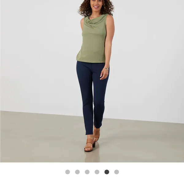 Bluffworks Green Sleeveless Cowl Neck Top NWT - Image 4