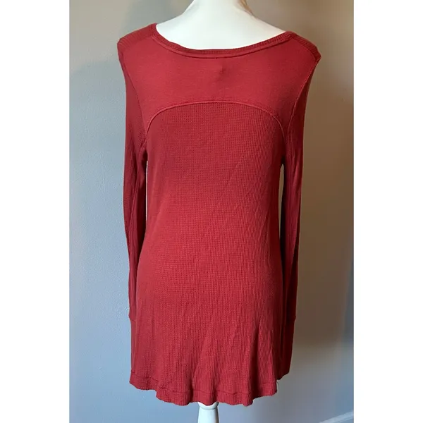 We the Free Oversized Waffleknit Auburn Longsleeve Slouchy Boho Size XS - Image 9