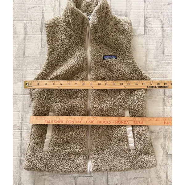 Patagonia Los Gatos High-Pile Fleece Vest Shroom Taupe Granola Girl Gorpcore S - Image 8