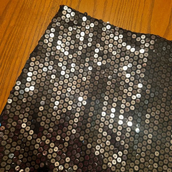 Cache Black Sequin Encrusted Lined Mini‎ Pencil Skirt Size Small Vintage 1970s - Image 5