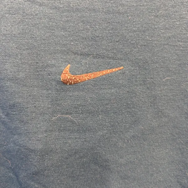 Nike Yoga Dri-FIT Wmns Large Teal Oversized Long Sleeve Top Gold Glitter Swoosh‎ - Image 7