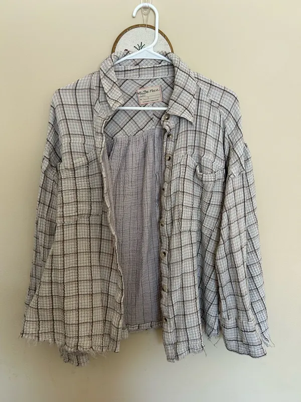 Free People We the Free plaid Cardiff tunic top - Image 3