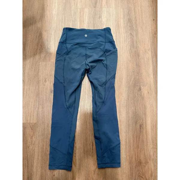 Lululemon‎ All The Right Places High Rise Crop 23" Leggings Teal Blue Womens 6 - Image 2