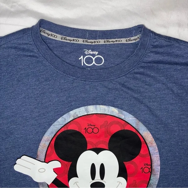 Disney Mickey Mouse Red and Blue Graphic Tee - Image 7