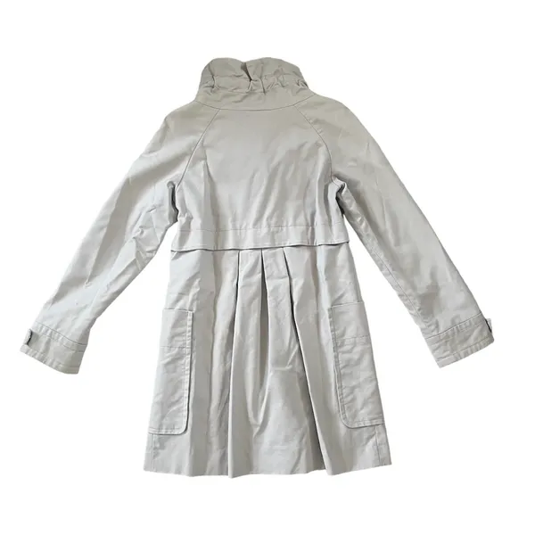 ZARA GUC  Light Bone Pleated Back Coat - Image 2