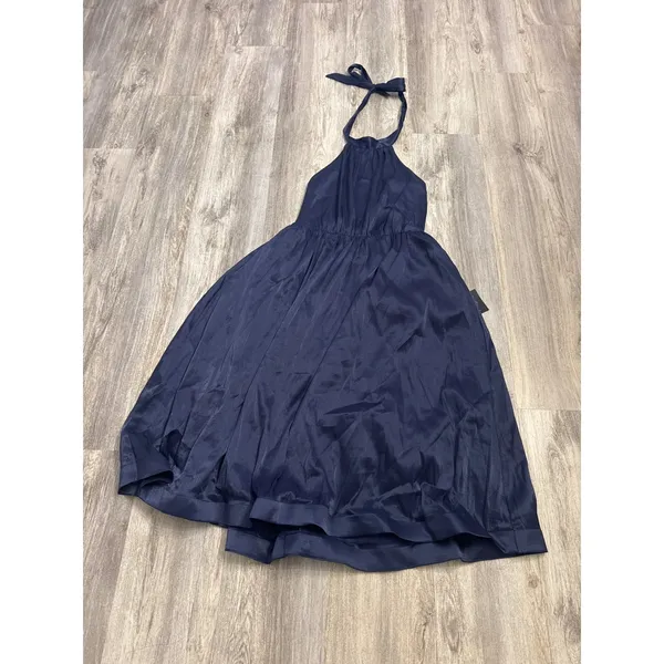 Lulus Effortless Grace Navy Blue Organza Halter Midi Sizes XL NEW. - Image 2