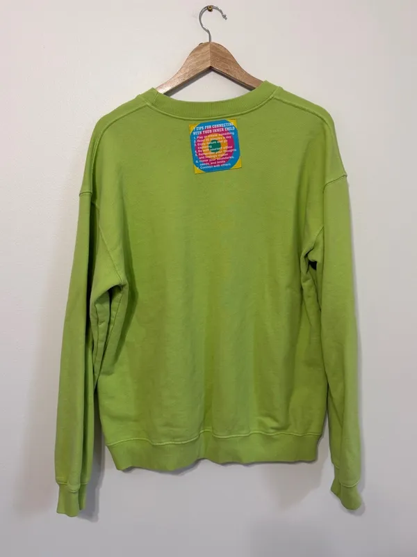 LONELY GHOST Sweatshirt Size XL Elementary Green Sweater - Image 4