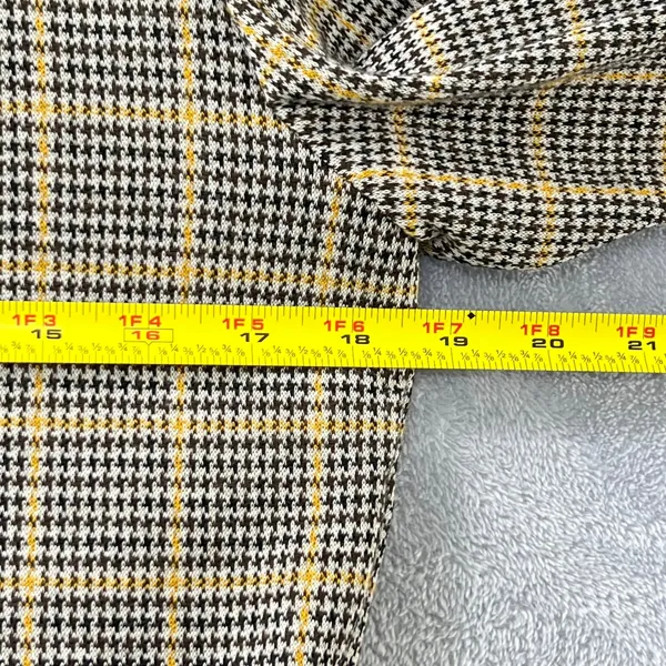 Summum Woman Amsterdam‎ Luxury Jersey Plaid Blazer Jacket Gold Stripe Cuff Small - Image 12