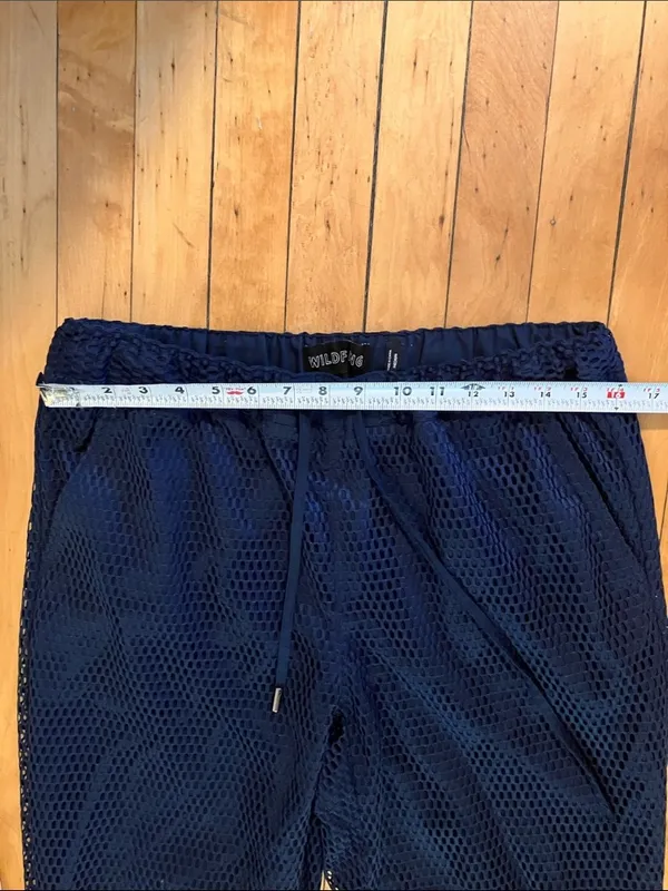 Wildfang the Empower Mesh Drawstring Pant in Navy Blue Medium - Image 7