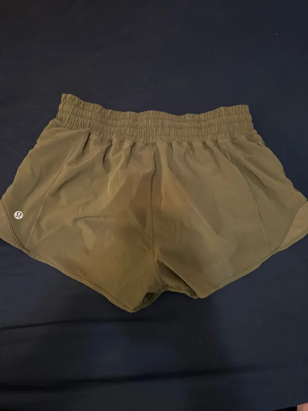 Lululemon Army Green Hotty Hot shorts - Image 2
