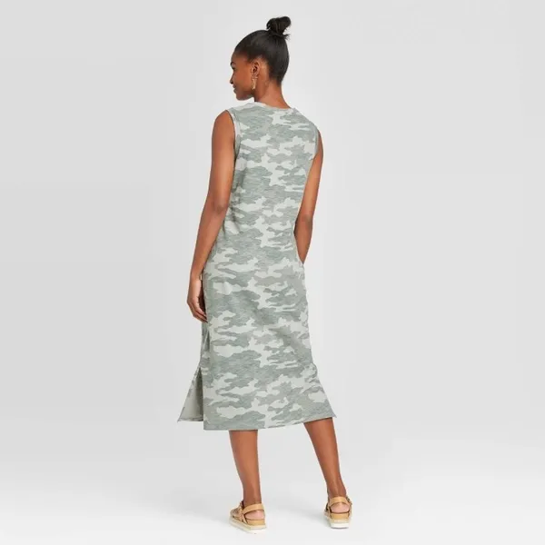 Universal Threads green camo shift midi dress - Image 3