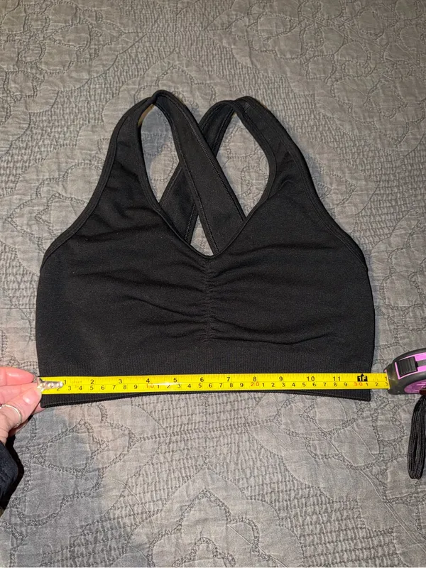 Alphalete AMPLIFY BRA-Women's Seamless Longline Bra-MED IMPACT Black Size-S - Image 3