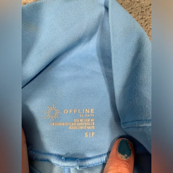 Aerie offline real me 7/8 legging hi-rise Light Blue small - Image 4