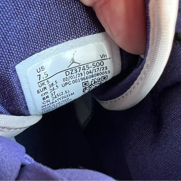 Nike Air Jordan 1 Med SE High Top Sneakers in Purple NWOB - Image 7