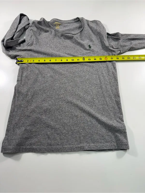 Polo by Ralph Lauren Heather Gray Long Sleeve Crew Tee - Image 4