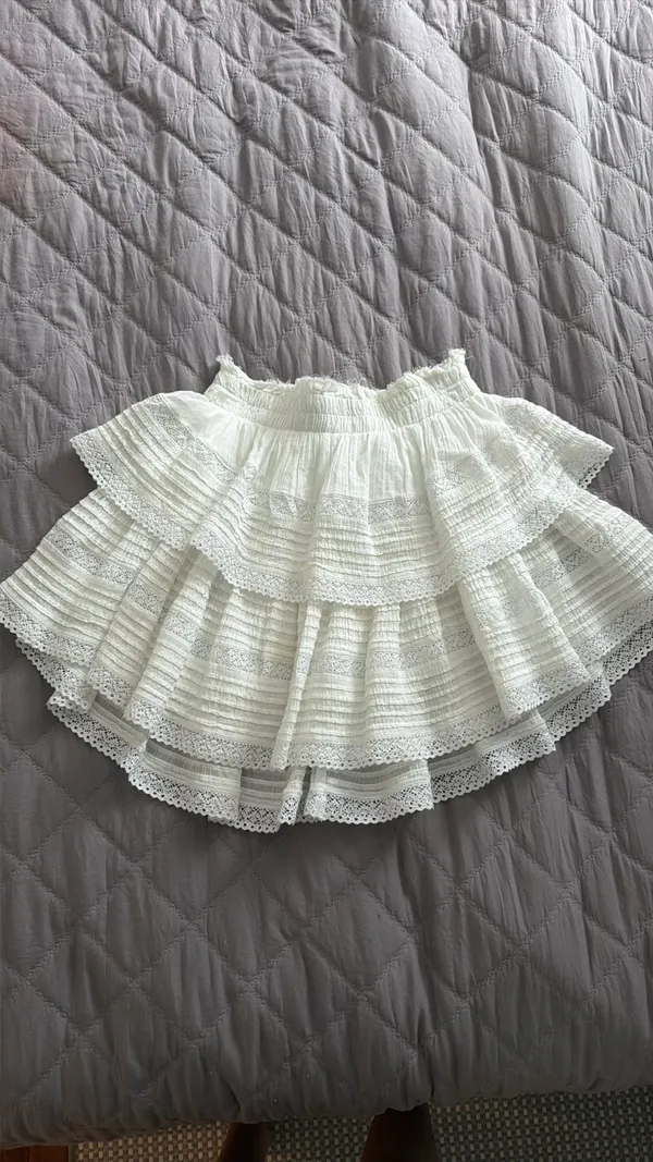 Aerie White Ruffle Skirt - Image 2