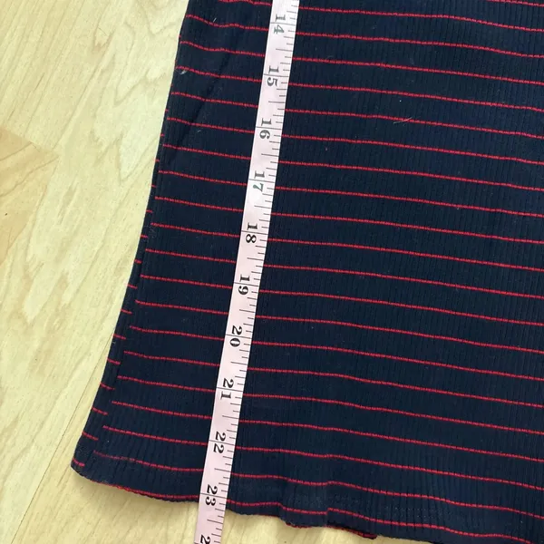 REFORMATION Maui Tank Top‎ Striped Navy Red Size Small Basic - Image 3