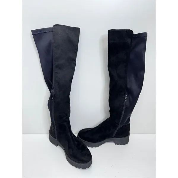 Dirty Laundry Black‎ Over The Knee Lug Sole Stretch Boot Womens Size 6.5 - Image 4