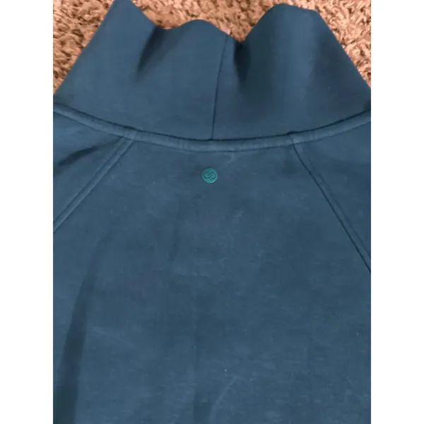 Calia Women's blue green 1/4 zip cropped‎ athletic pullover top size small - Image 10