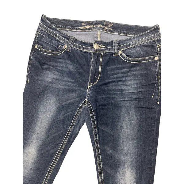 Vintage Seven For All Mankind Bootcut Jeans Women's 12 Dark Wash EUC Denim - Image 3
