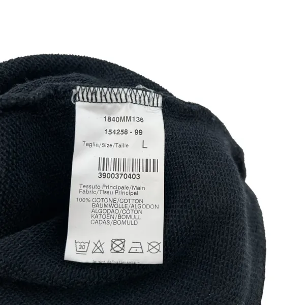 MSGM Black Multicolor‎ Logo Crewneck Sweatshirt Cotton Raw Hem Size Large - Image 12