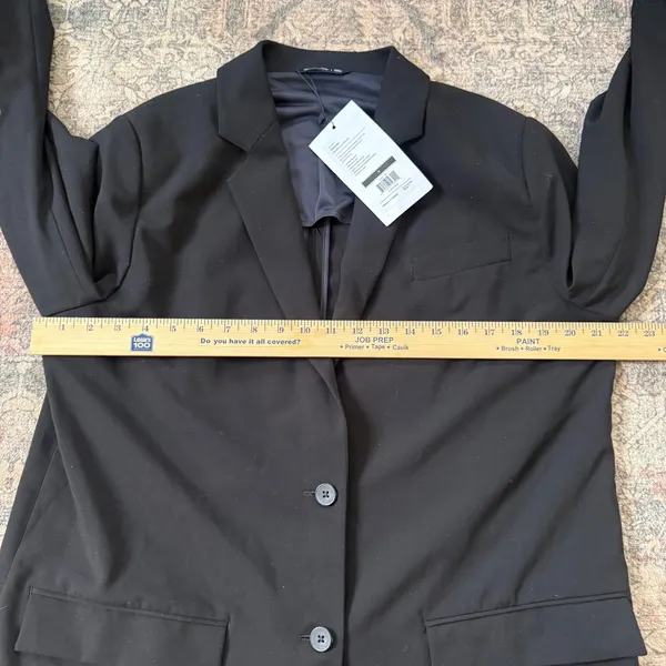 NWT Ministry of Supply Velocity Boyfriend Blazer Black Stretch Size 10 - Image 8