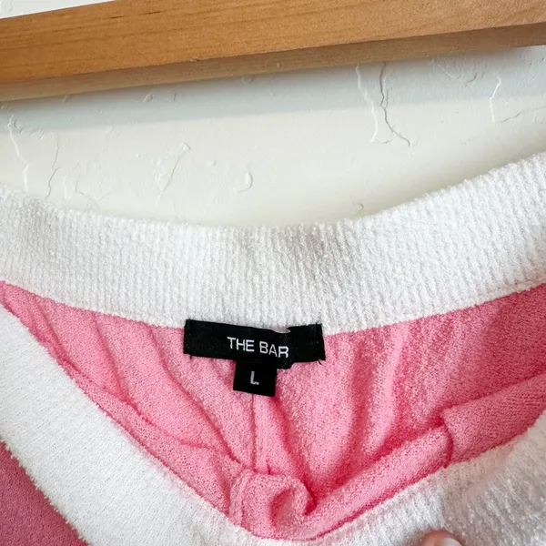 The Bar | Carter Terry Cloth Tank & Wide Leg Sweatpants Set in Pink | Med/Large - Image 11