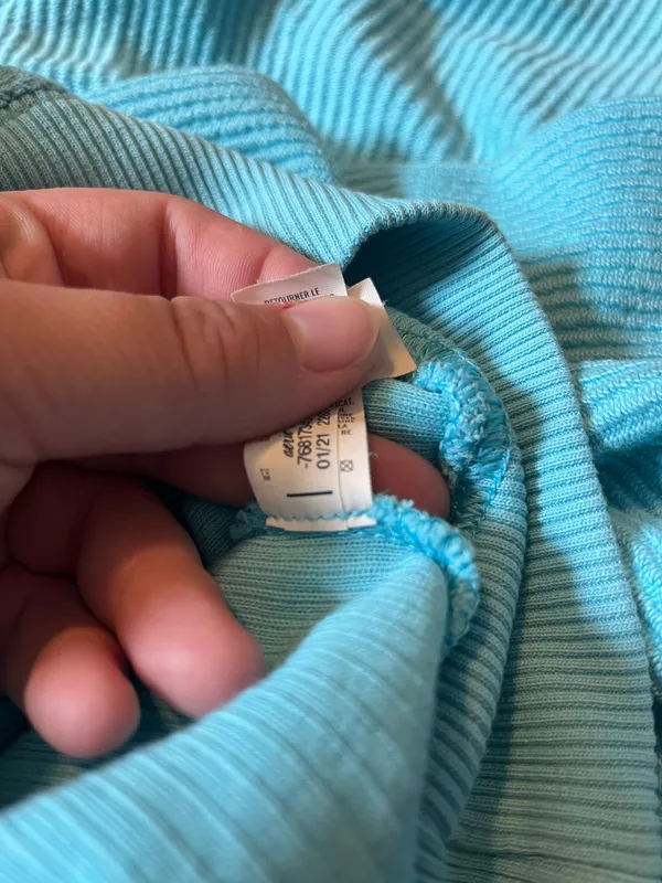 Aerie Corded Aqua Blue Crew Neck Sweatshirt - Image 7