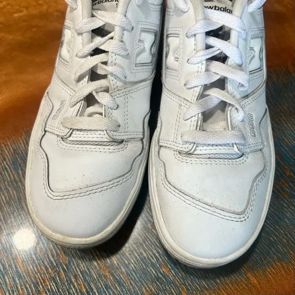 New Balance 550 White Sneakers size 7 men’s 8.5 women’s - Image 12