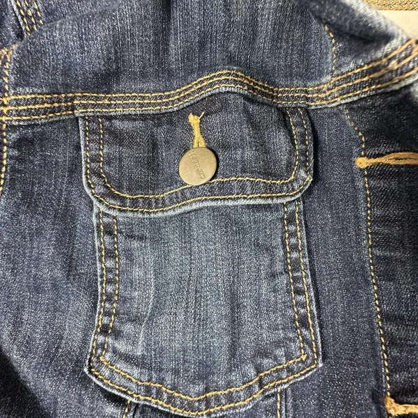 Carhartt Jacket Trucker Brewster Dark Wash Denim Jacket Womens Medium Western - Image 8