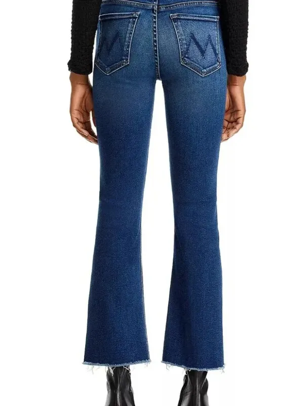 MOTHER The Outsider Ankle Fray Uncharted Waters Blue Denim Jeans - Image 2