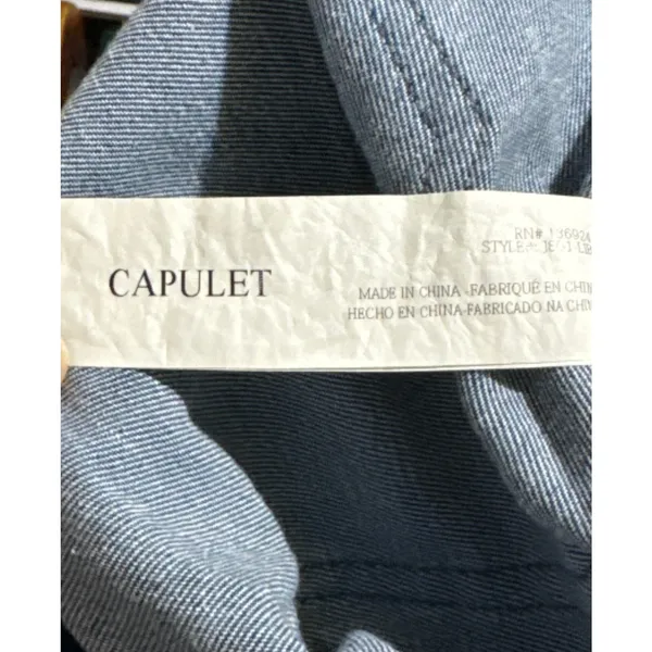 Capulet Lennon Denim Overalls XS Blue Wide Leg Dungaree Stretch Retro Fit - Image 9