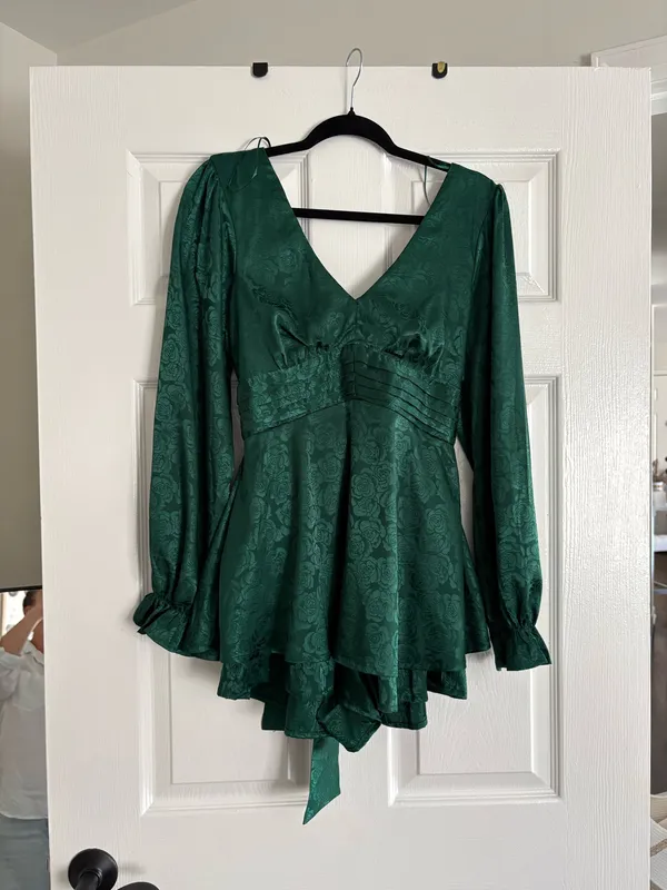 Jenny Jacquard Floral Romper - Image 2