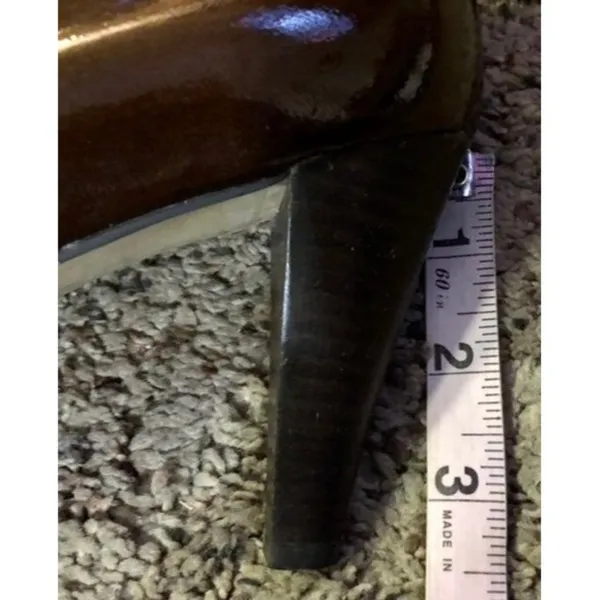 Franco Sarto Brown Patent Leather Pumps Womens 8 Used Classic - Image 7