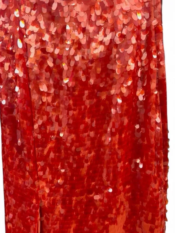 NWT Zara Red Sequin Midi Skirt - Image 3