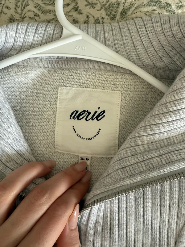 Aerie Grey Zip-Up - Image 2