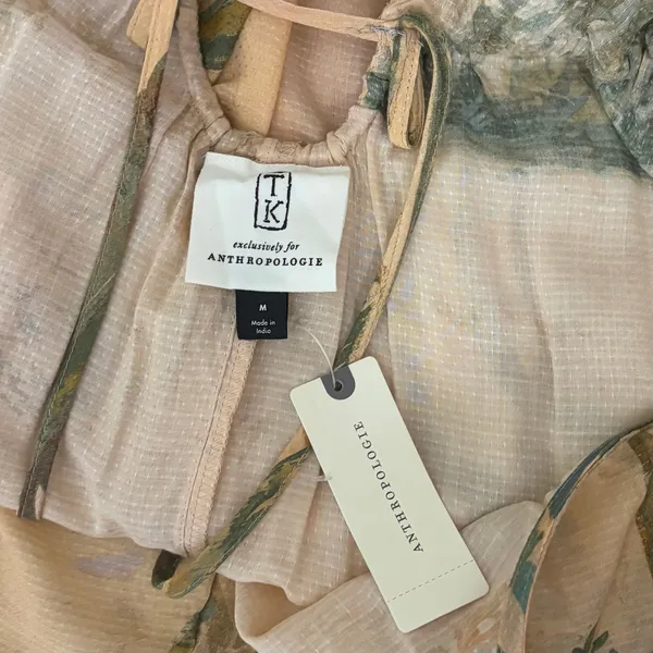 NWT Anthropologie TAHNEE KELLAND Strappy Midi Dress Tropical Print Medium - Image 10