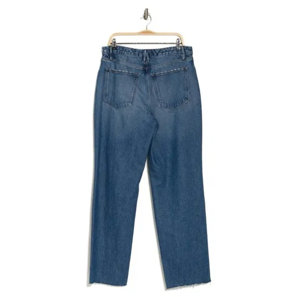 Good American Good 90's Loose Jean Distressed Indigo Size 16 - Image 2