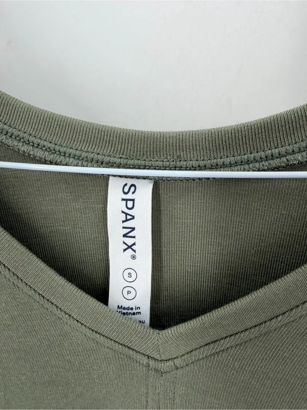SPANX NWT Better Base Modal Long Sleeve Athleisure Casual Convertible Tie Top - Image 3