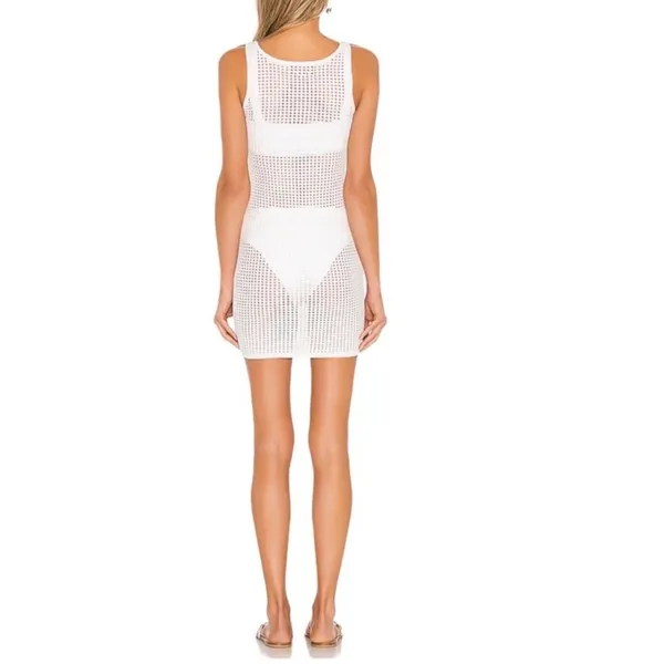 SUPERDOWN Open Knit Dress-Coverup Sz S Fairy Preppy Coastal Pool Feminine Resort - Image 4