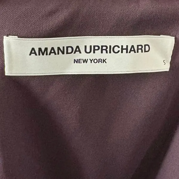 Amanda Uprichard Nia Top Faux Leather Lined Back Zipper Closure V-Wire Small - Image 5