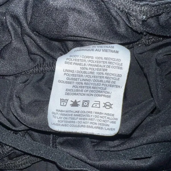 Nike Dri Fit Tempo Shorts Womens Medium Black White Trim Brief Lined Running C - Image 3