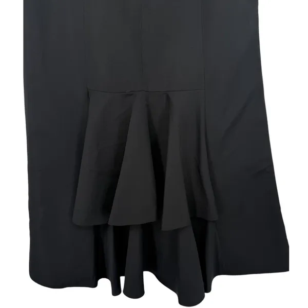 Ann Taylor Womens Black Mermaid Maxi Skirt Tiered Ruffle Formal Evening Size 6 - Image 8