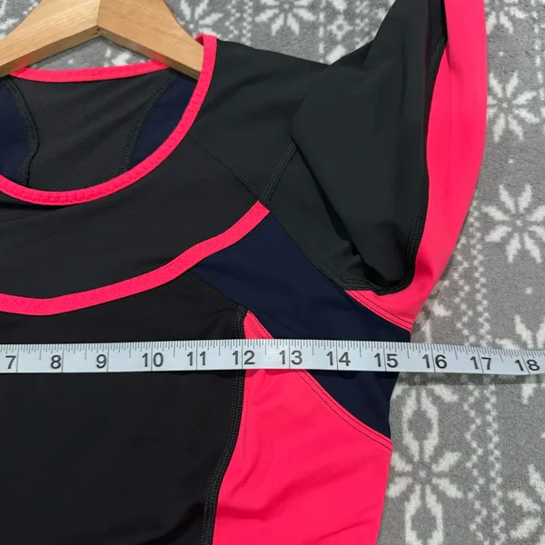 Lululemon Trail Bound Long Sleeve Deep Coal‎ Deep Navy Electric Coral Size 4 - Image 11