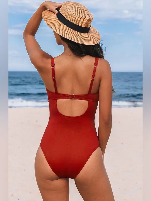 Cupshe Beach Siren Slim & Sculpt One-Piece Swimsuit Size M - Image 2