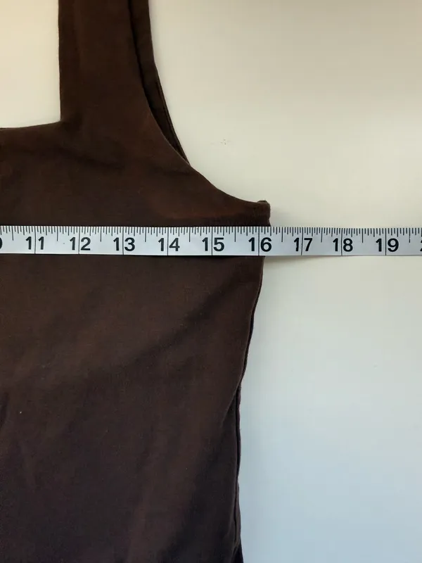 Old Navy Square Neck Tank Top Bodysuit Solid Brown Full Coverage - Image 9