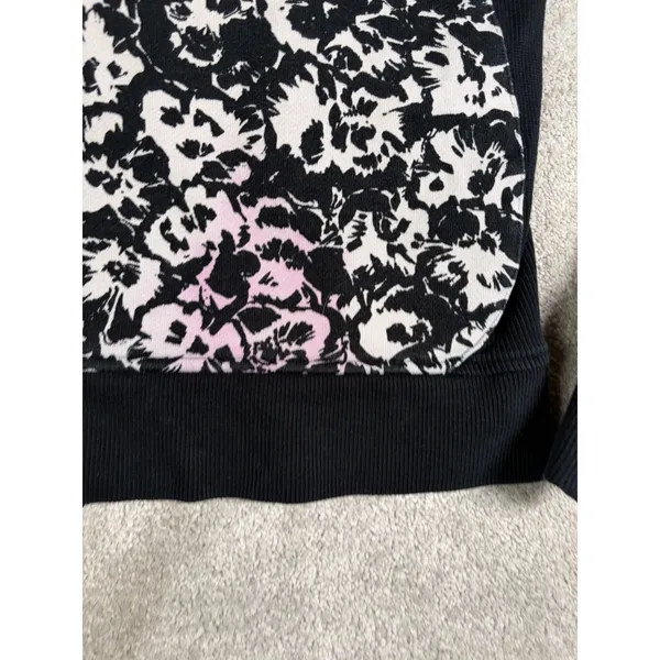 Lululemon Jacket Womens 6 Black White Floral Cozy Cuddle Up Full Zip ** - Image 7
