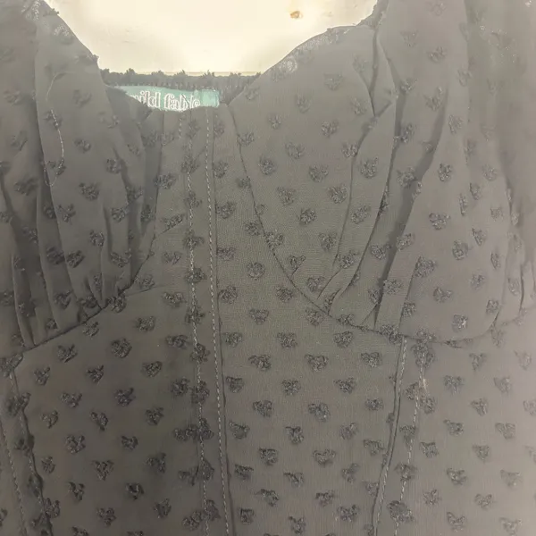 Wild Fable Dress Black midi XS sleeveless - Image 3
